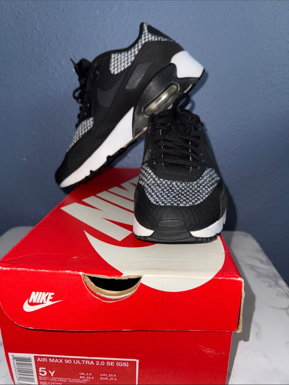 Nike Boys Air Max 90 Ultra 2.0 SE - Black & White
